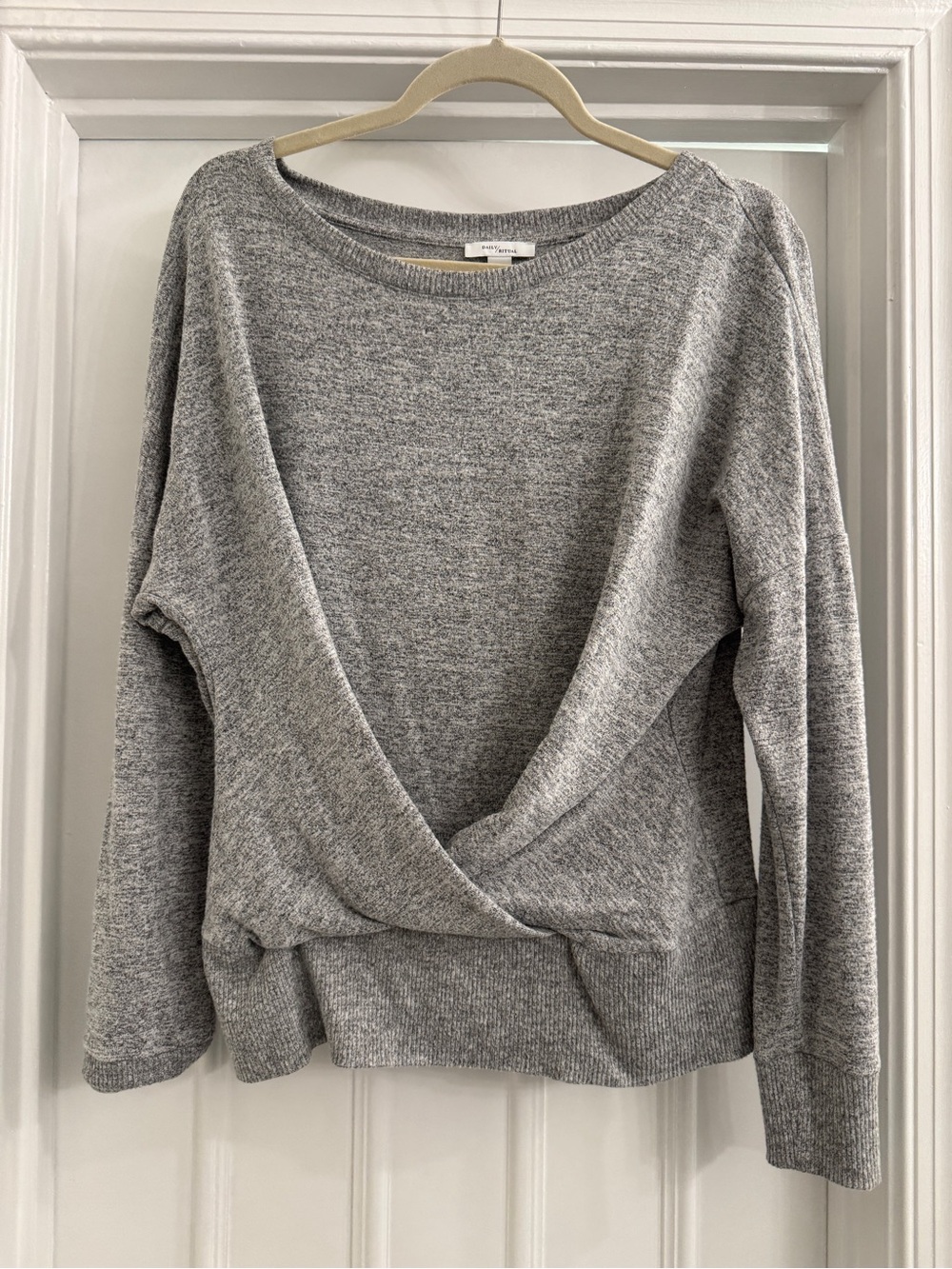 Daily Ritual Light Heather Gray Crewneck Sweater